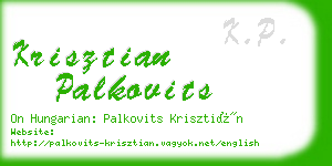 krisztian palkovits business card